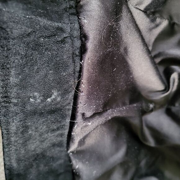 Distressed Suede Leather Black Chunky Zipper Moto Biker Jacket Sz L Blank NYC - Picture 12 of 12